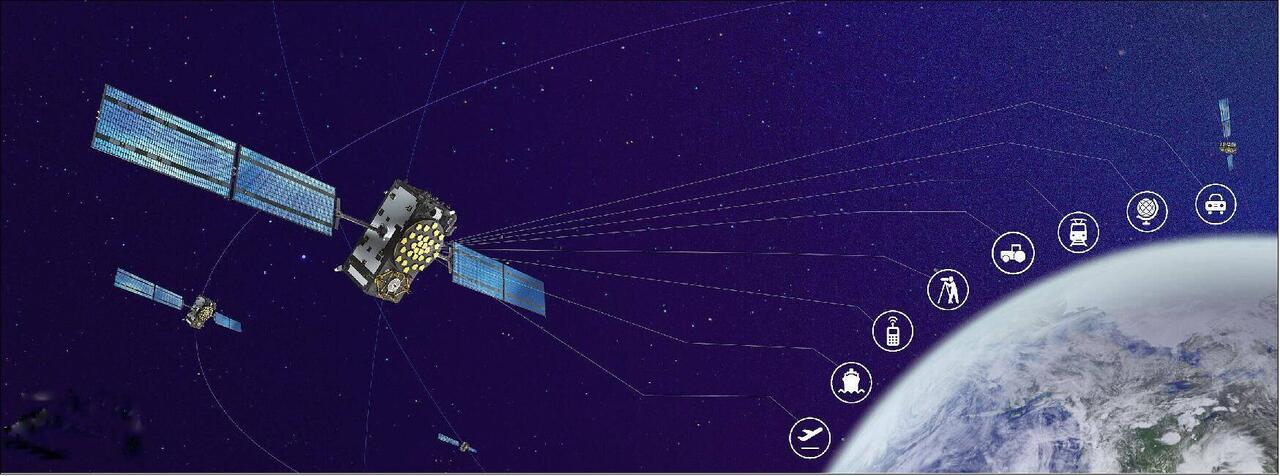 Galileo satellites in clean-room integration