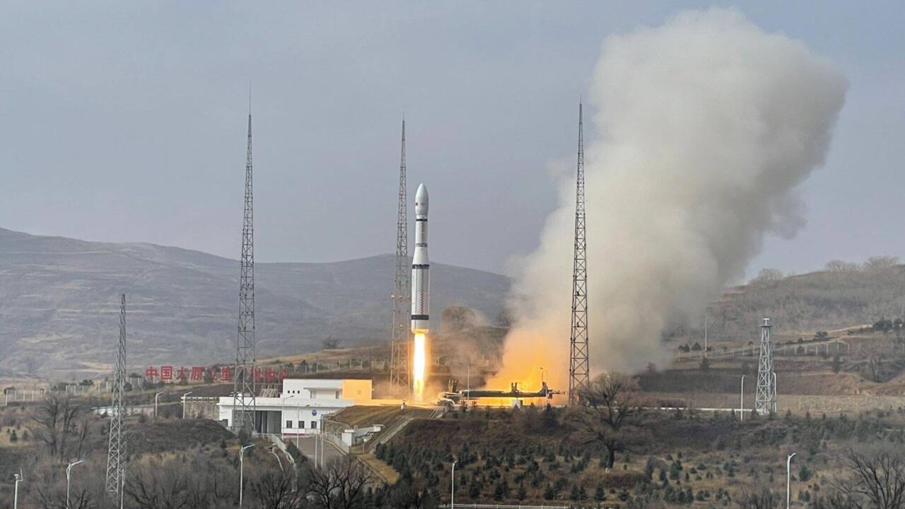 Long March rocket lifting off in China