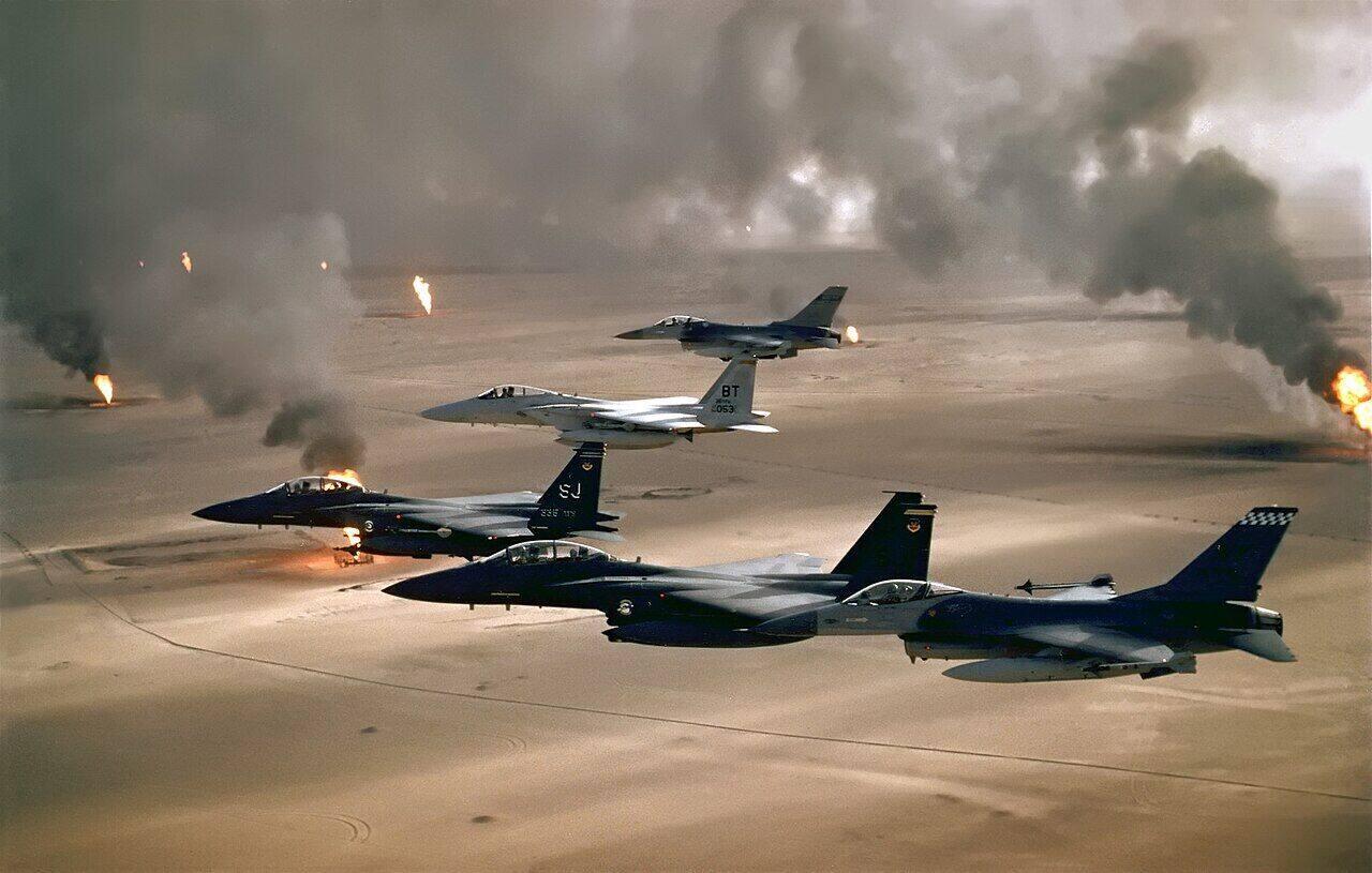 US strike package over Saudi Arabia during Operation Desert Storm
